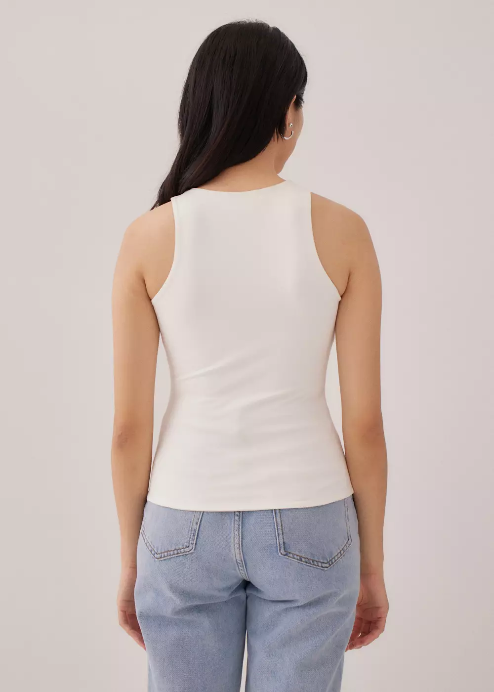 Alia Jersey Round Neck Tank Top