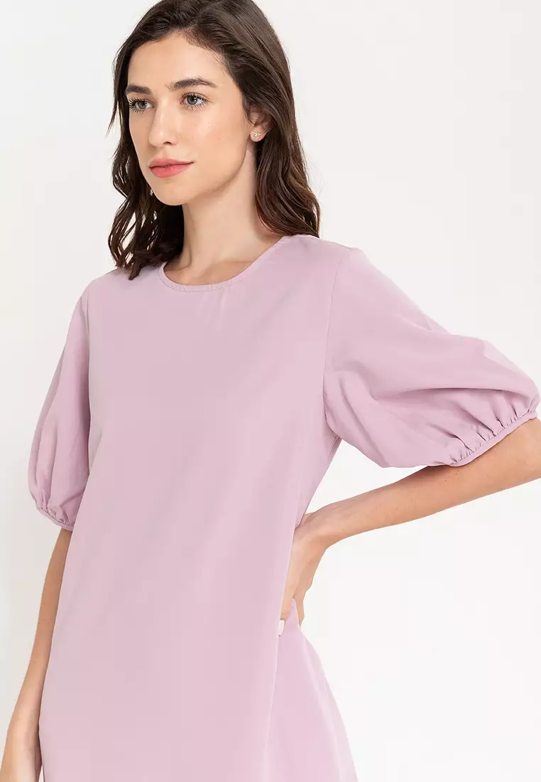 Celia Puff Sleeves Midi Dress