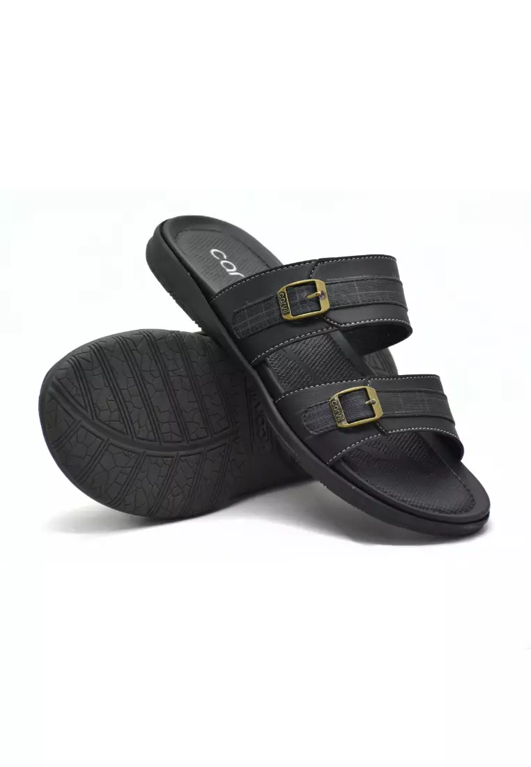 Carvil Sandal Pria Tuliano-02 M Black