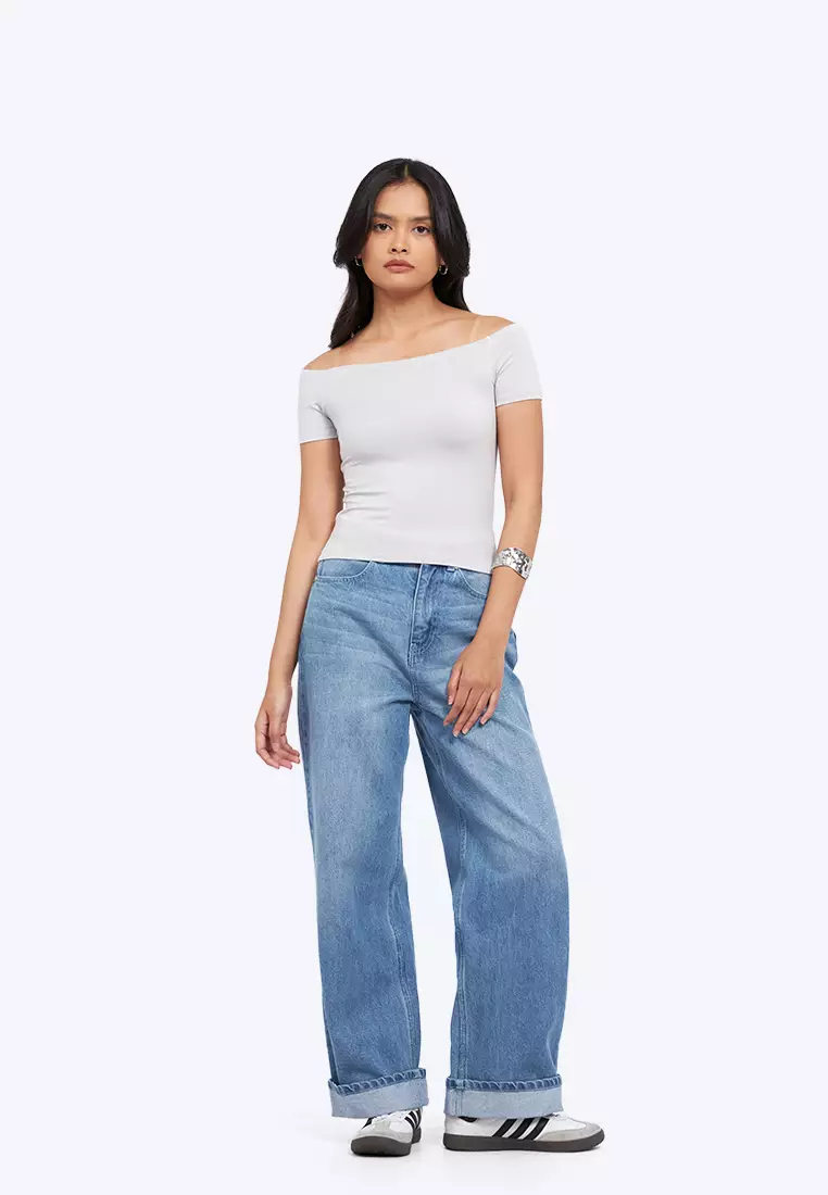 Off Shoulder Short Sleeve Top