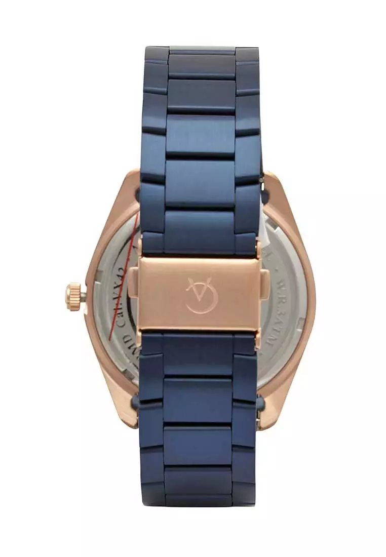 Alexandre Christie Jam Tangan Pria - Blue Rosegold - Stainless Steel - 8648 MDBURBU