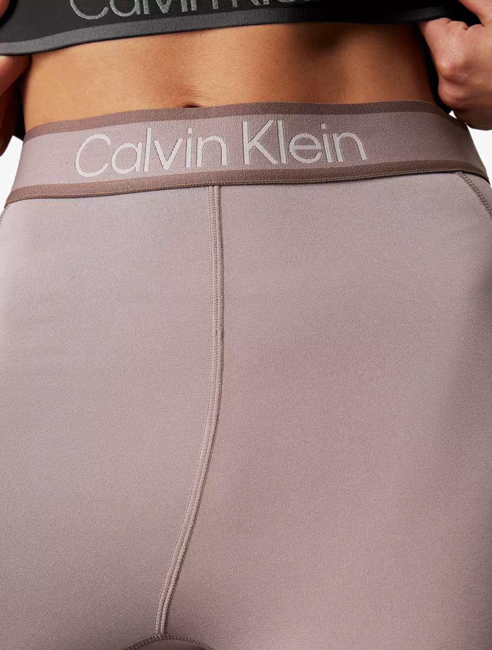 Calvin Klein Sport - Icon Full Length Leggings - Brown - brown