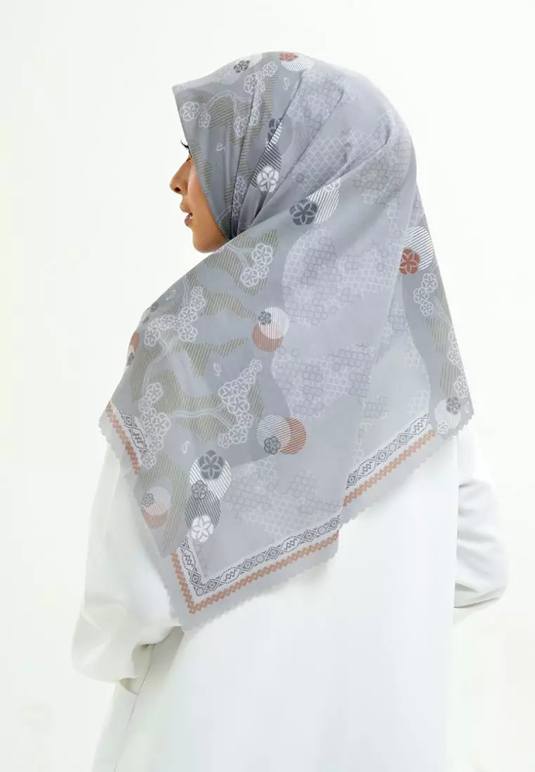 Rabbani - Kerudung Segi Empat Motif Tetra Atari H0 - Stone Wall