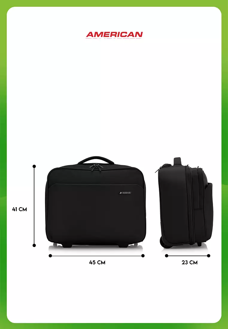 American Tourister Koper Hardcase Rubio Rolling Tote Upright - Black