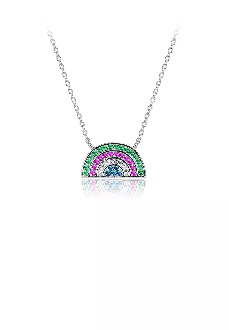 Rainbow crystal pendant sales