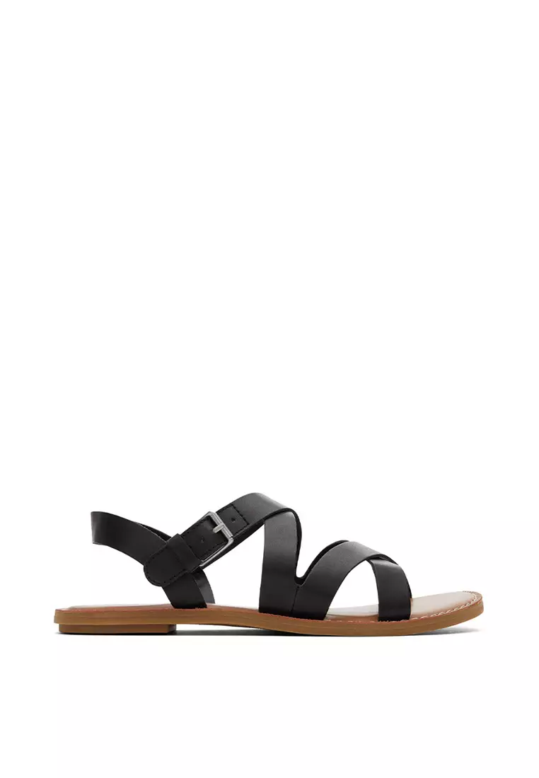 Discount on Toms  shoes - SKU: Sandals Sicily Women - Black Leather
