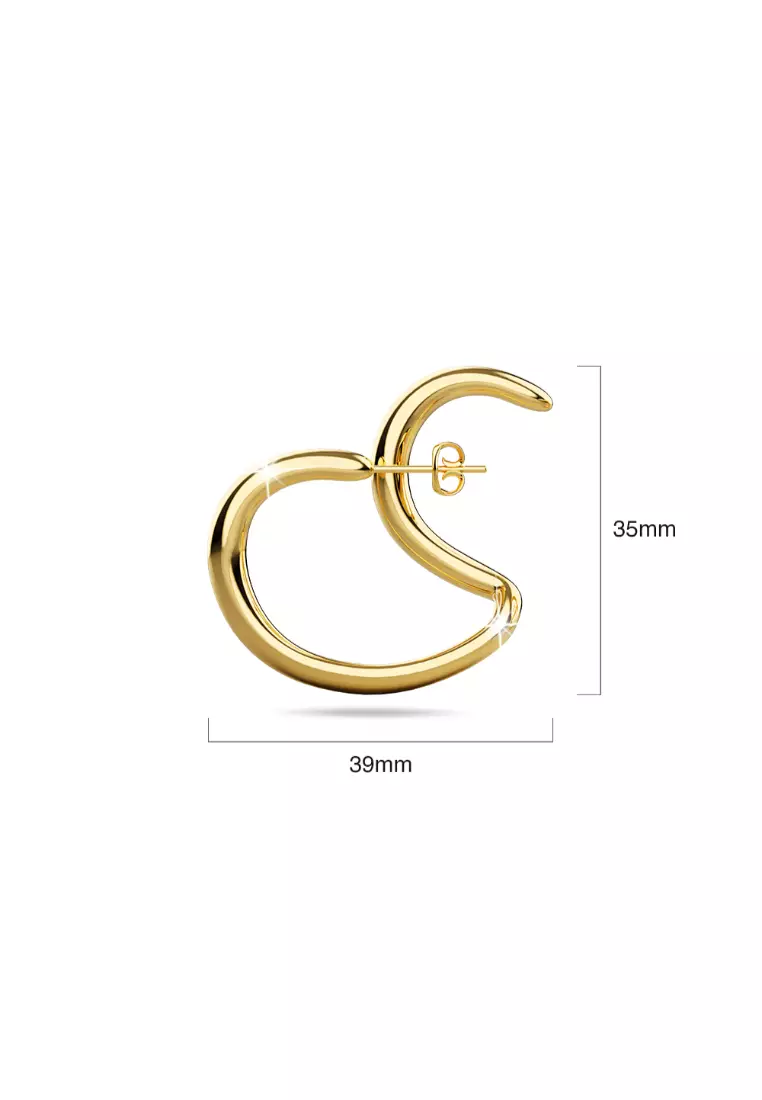 Double The Fun Gold Hoop Earrings