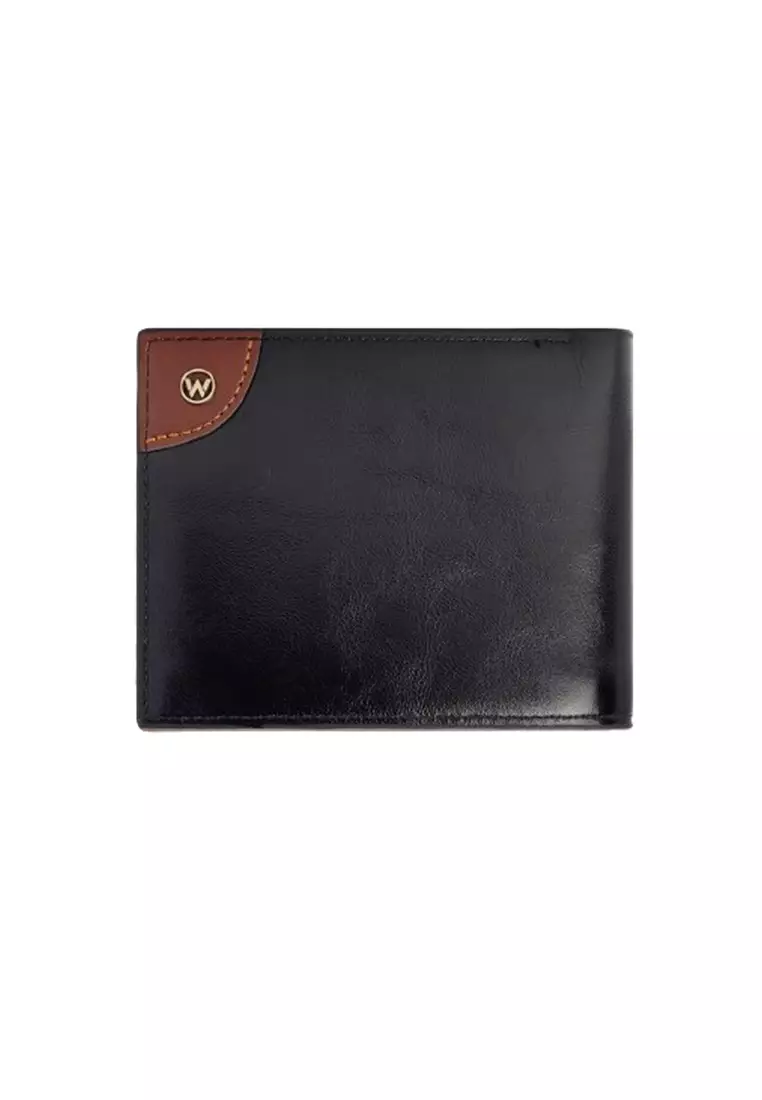 Dompet Lipat Pria Pendek 5302-6 RFID Blocking Bahan Kulit PU Leather Premium BAEOS ORIGINAL - Black