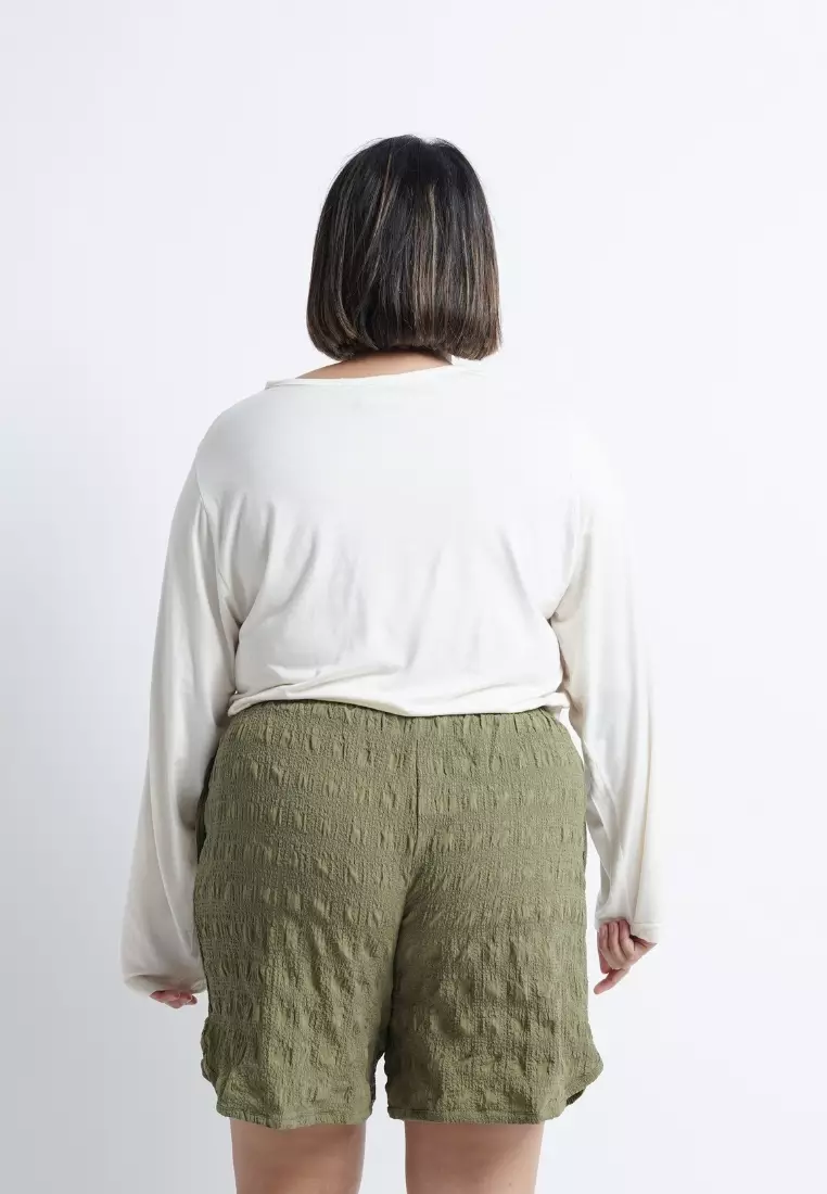 Xtramiles Plus Size Crop Top Miley Broken White