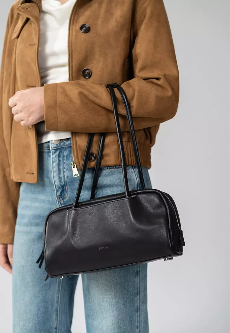 TONA Pocket East West Boston Bag - Veg-Tan Baby Blue