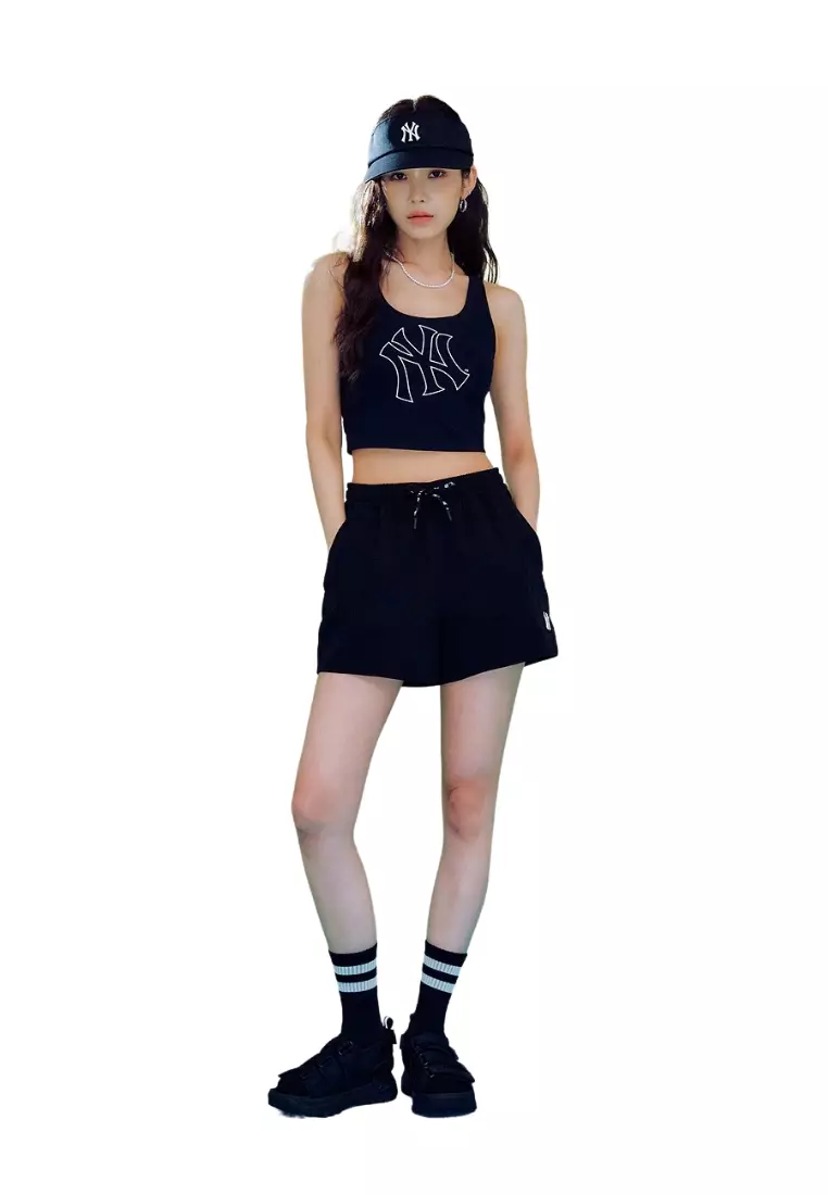 Jual MLB Korea Women`s Basic Big Logo Crop Top NY Yankees