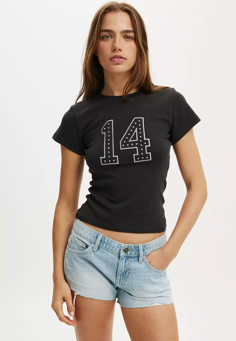 Micro Low Denim Shorts