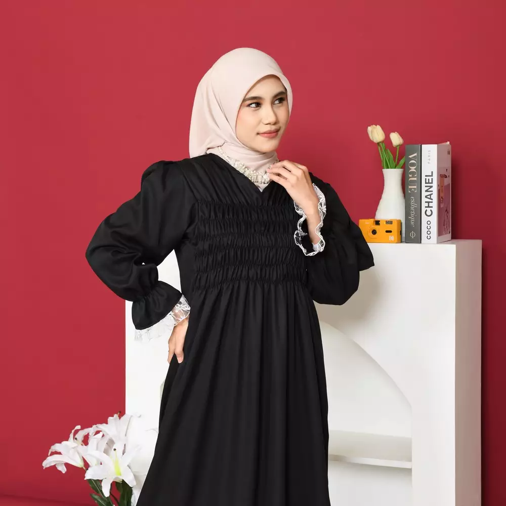 Eliana Rubber Dress - Black M19932 R77S1