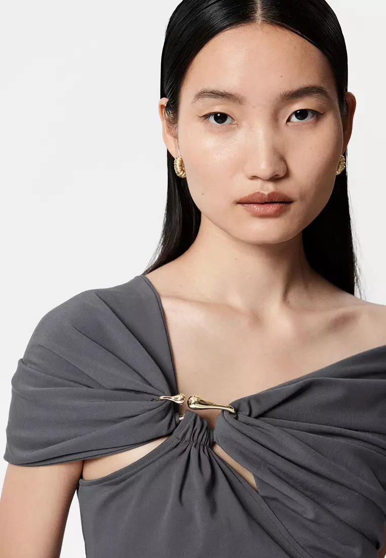 Draped Off-Shoulder Top