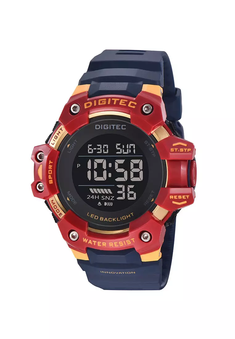 Jual Digitec Digitec Jam Tangan Pria - Blue Yellow Red - Resin Strap ...