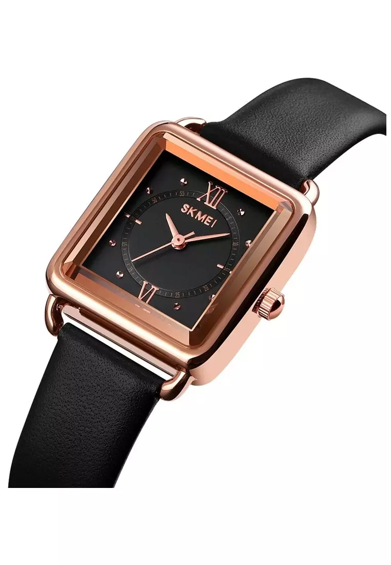 Jam Tangan Analog Wanita Waterproof Strap Tali Material Kulit Leather EN01 ORIGINAL