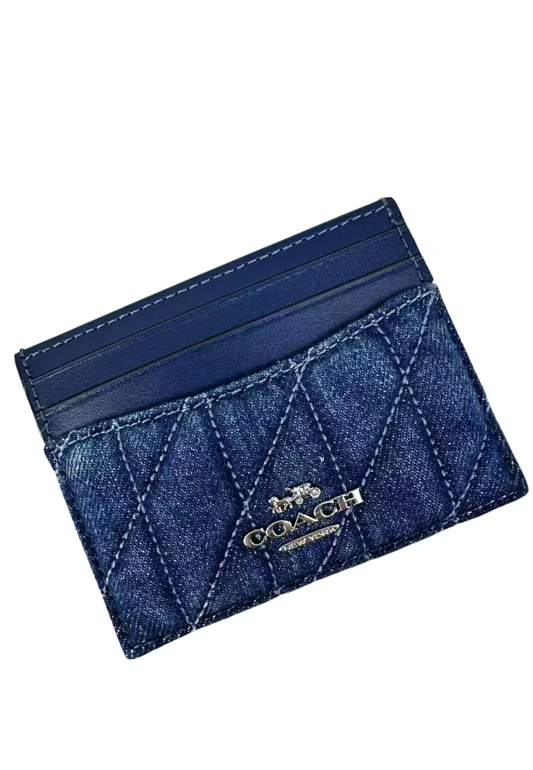 【国内発送】coach＊Slim Id Card Case With Quilting COACH® Outlet | Mini Skinny Id Case With Floral Applique