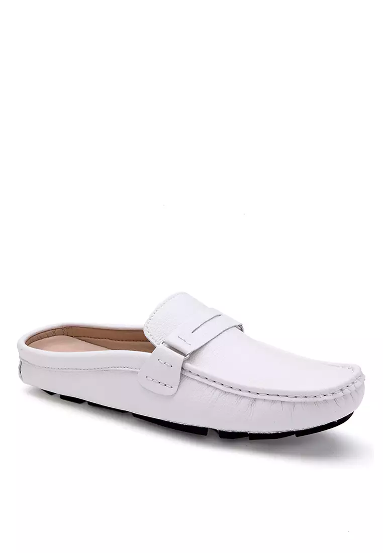 White slip on boat new arrivals shoes