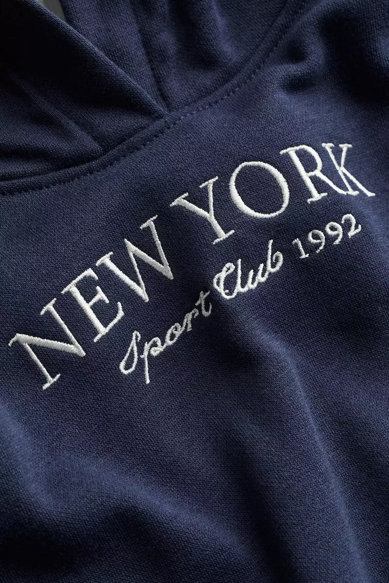 Oversized motif-detail hoodie