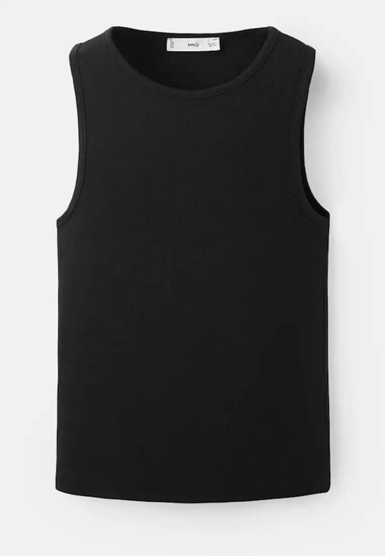 Ribbed Cotton-Blend Top