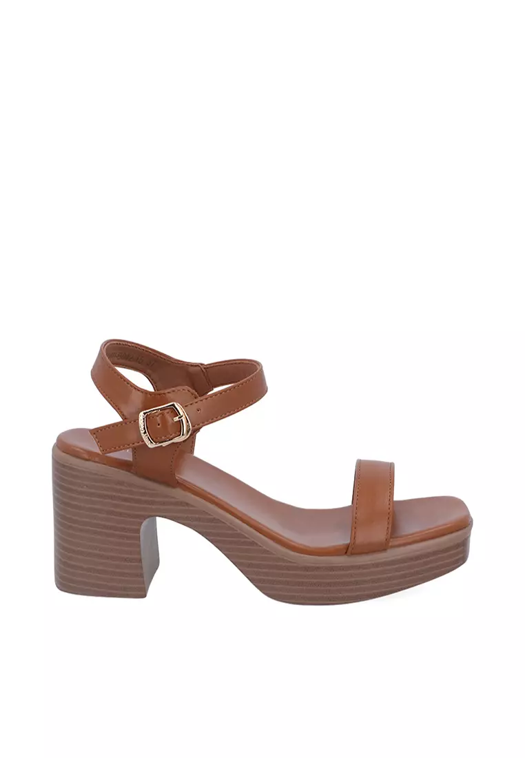 Discount on Carlo Rino  shoes - SKU: Dark Brown Arwen Heeled Sandals