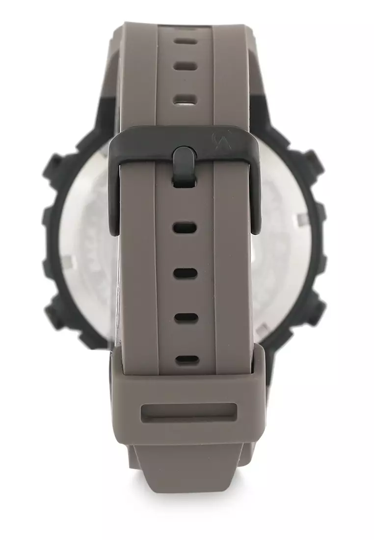 Alexandre Christie Jam Tangan Pria - Grey Black - Rubber Strap  - 9388 MHRIPBAGR