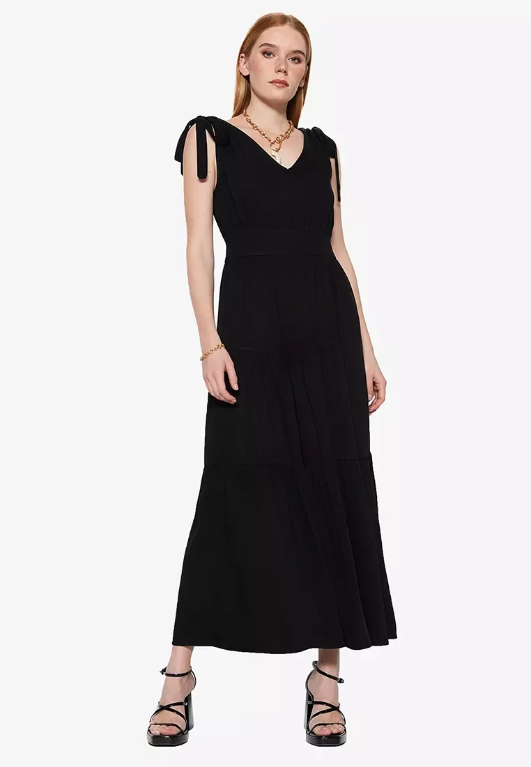 who what wear tiered maxi dress
