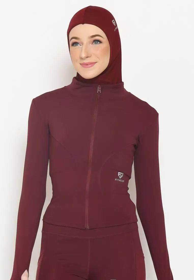 FITWEAR - Kerudung / Hijab / Jilbab Olahraga HAIZA - MAROON