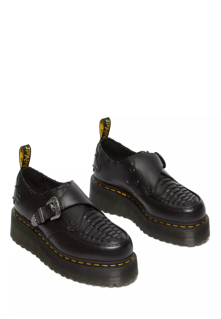 RAMSEY WOVEN SMOOTH LEATHER PLATFORM CREEPERS