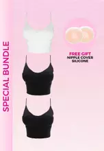 FREE NIPPLE COVER SILICONE - 2 Black, 1 White