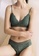 ZITIQUE green Women's French Style Triangle Cup Lingerie Set (Bra And Underwear) - Green 0330AUS26E1E54GS_2