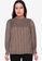 Vero Moda brown Plus Size Yasmin Long Sleeves Blouse C0394AA12FB8EDGS_1