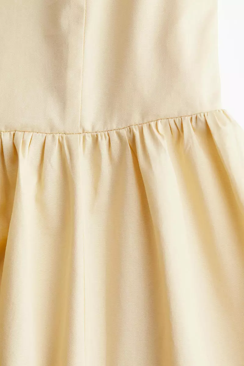 Flared-skirt cotton dress