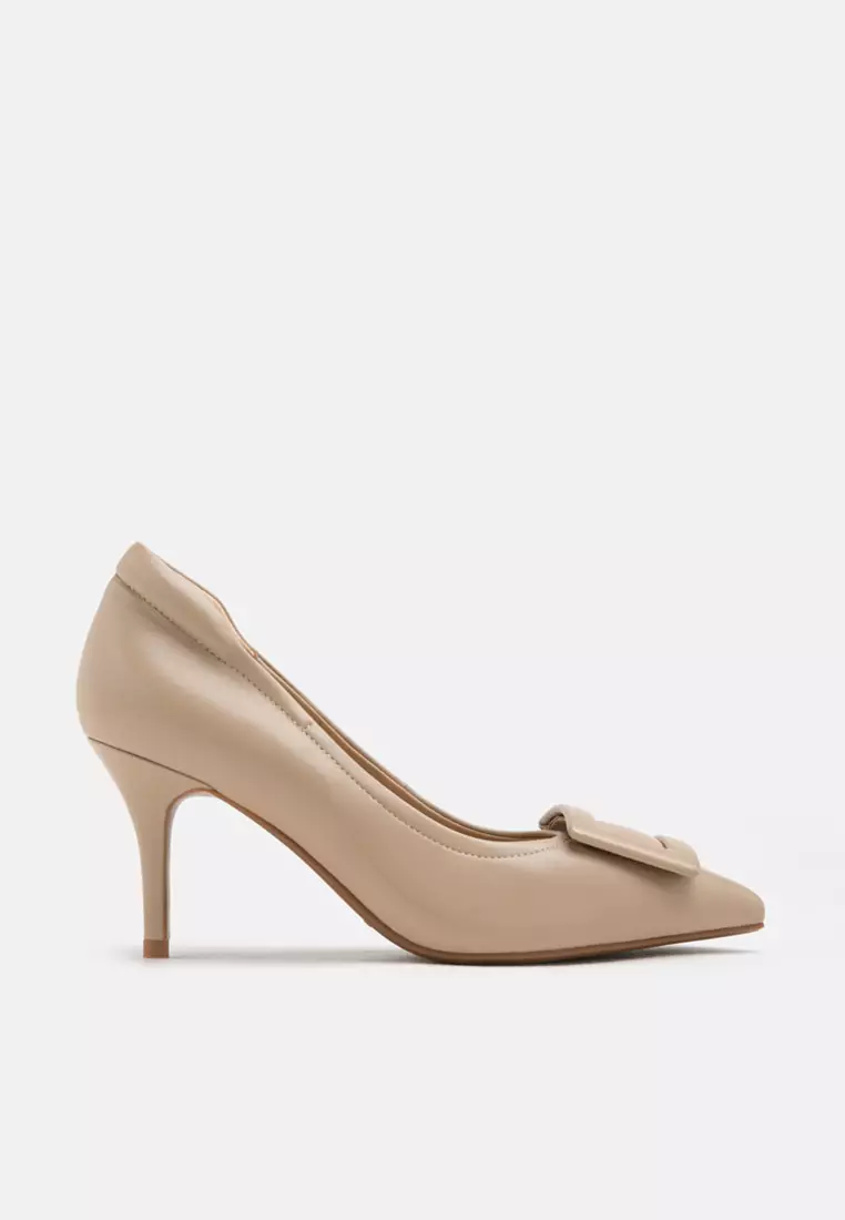 Discount on Pazzion  shoes - SKU: Tina Monotone Buckle Pumps Almond