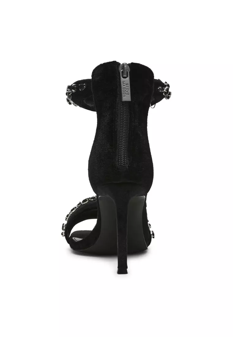 Steve madden black velvet heels hot sale