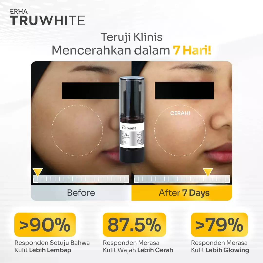 ERHA Truwhite Vit C & Peptides Brightening Serum 20 Ml - Serum Pencerah Wajah