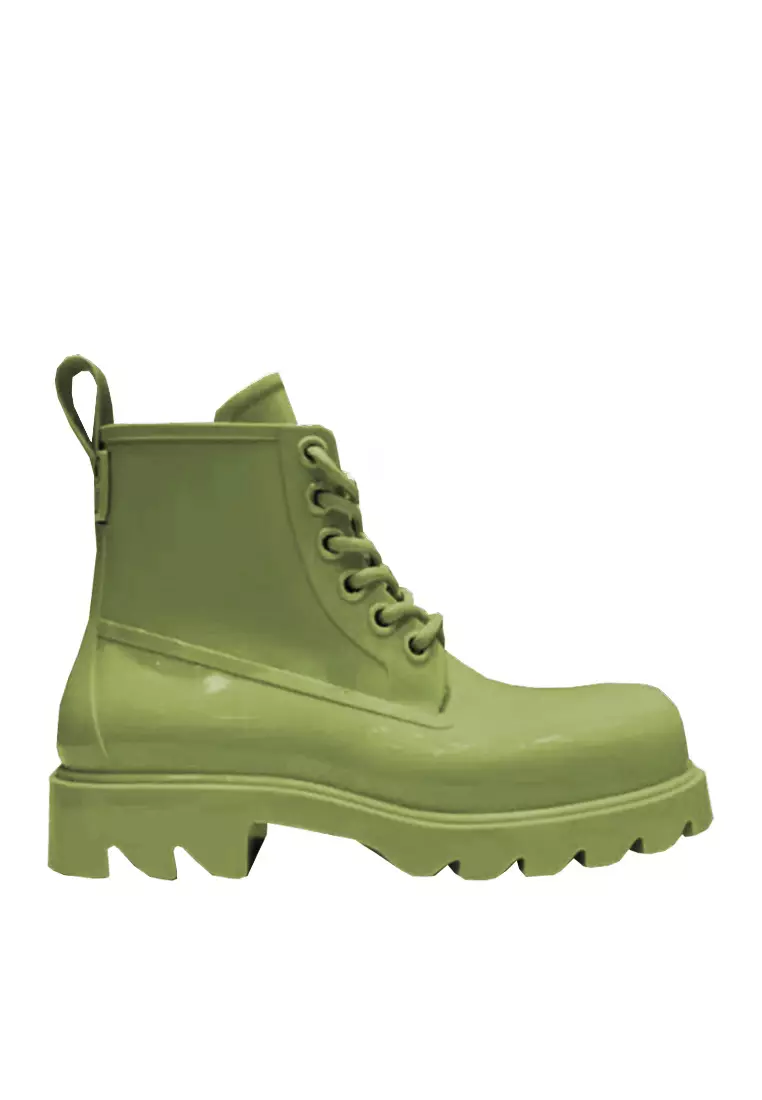Discount on Twenty Eight Shoes  shoes - SKU: VANSA Unisex Jelly Lace-Up Platform Rain Boots VSU-R0195