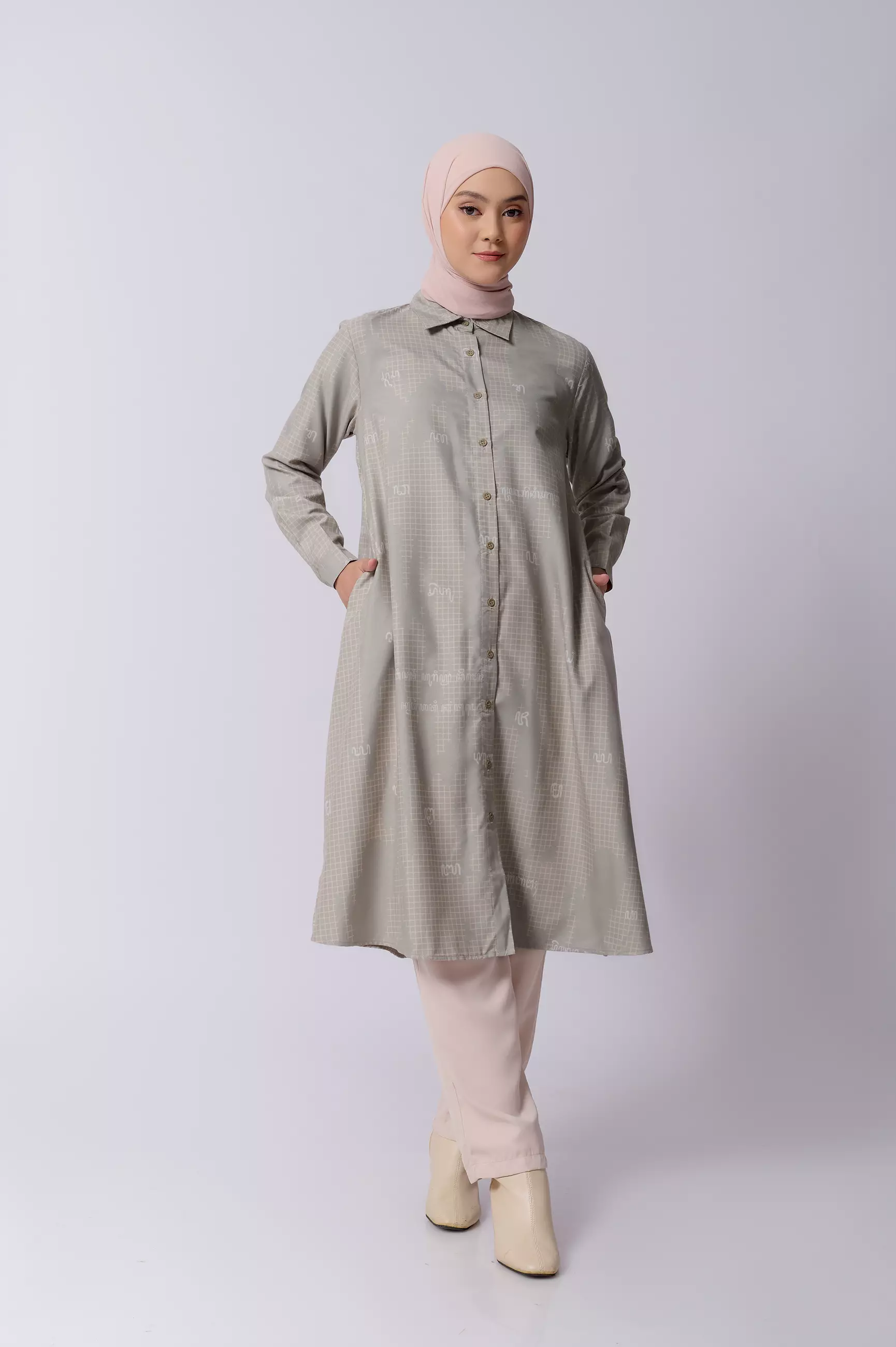 ZM Zaskia Mecca - Heyza Midi Gamis - Aksara Nusantara - Edisi Aksara Jawa