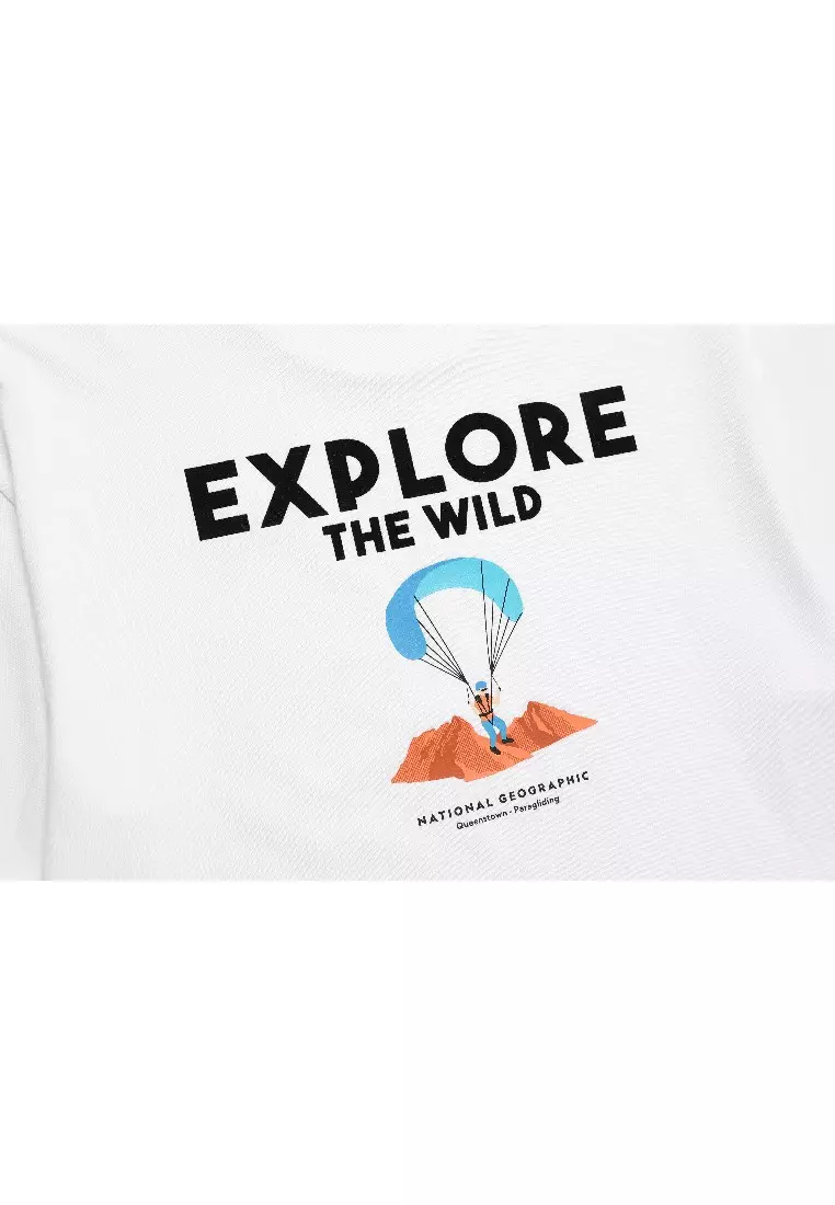 男女同款EXPLORE圖案短袖T恤