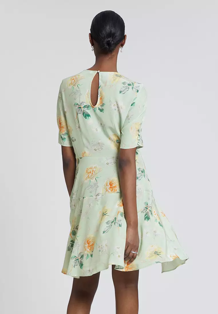 Printed Flared Skirt Dress