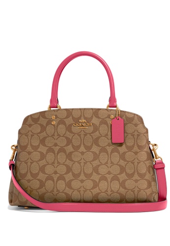COACH Coach Lillie Carryall In Signature Canvas - Brown/Pink | ZALORA  Malaysia