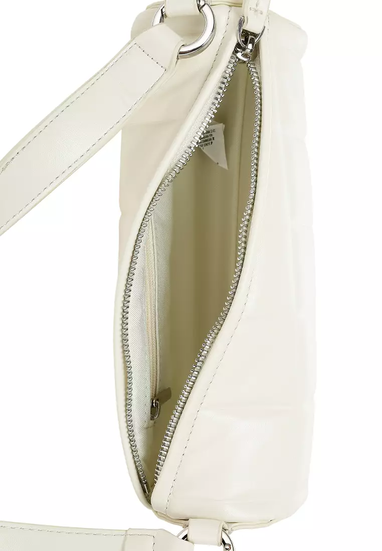 Tas Selempang Bantal Silinder Krim