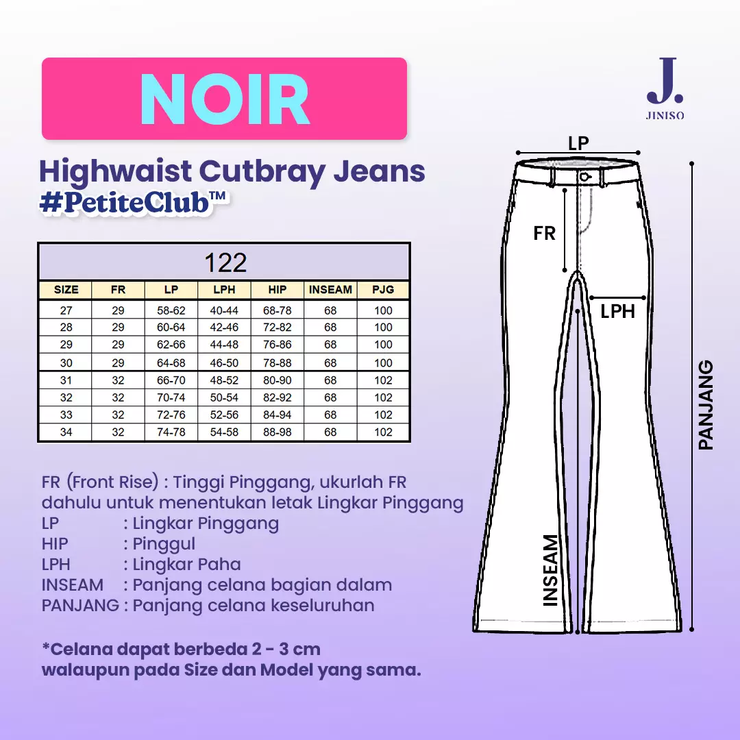 Petite Highwaist Stretch Cutbray Jeans 123 NOIR