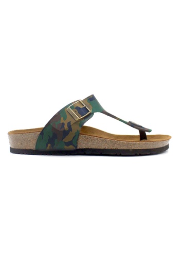 SoleSimple multi Rome - Camouflage Leather Sandals & Flip Flops 415C7SHBDEC099GS_1