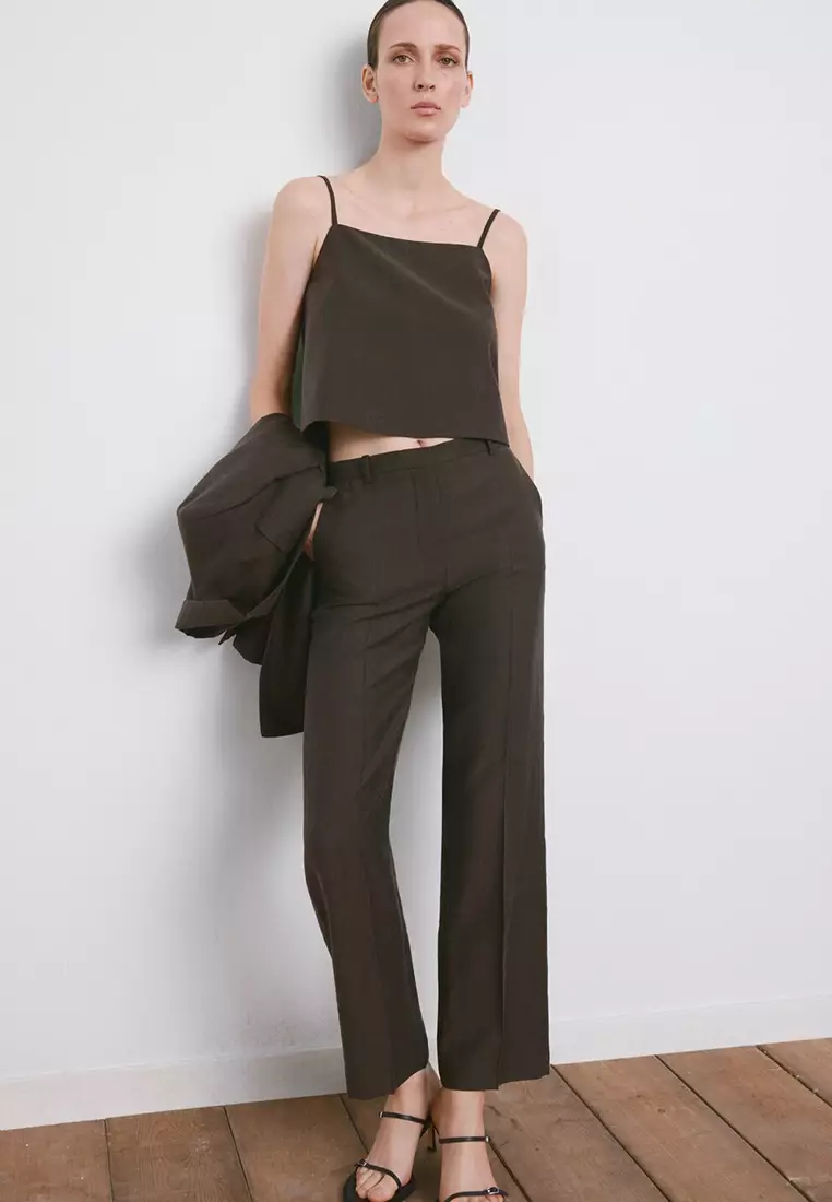 中腰設計嫘縈長褲