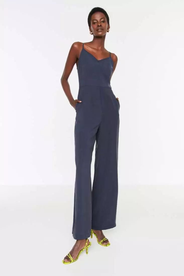 Dark navy shop blue jumpsuit
