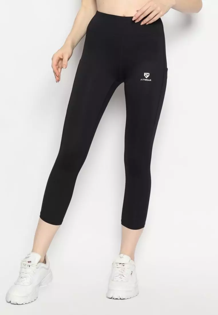 Fitwear - Legging Olahraga Wanita LAYLA ACTIVE POCKET 7/8 - Black