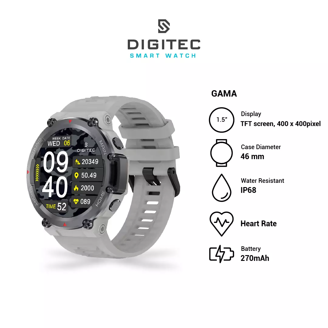 Jam Tangan Smartwatch Digitec GAMA Original Resmi