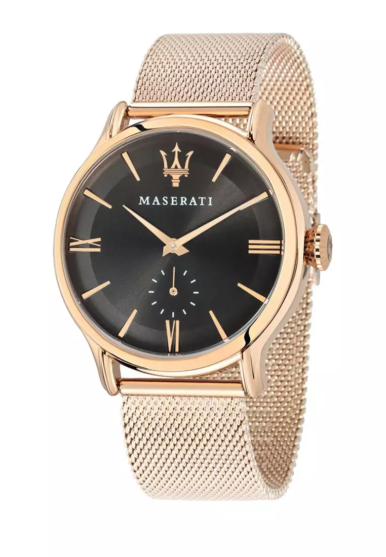 【2 Years Warranty】 Maserati Epoca 42mm Rose Gold Stainless Steel Men's Quartz Watch R8853118004
