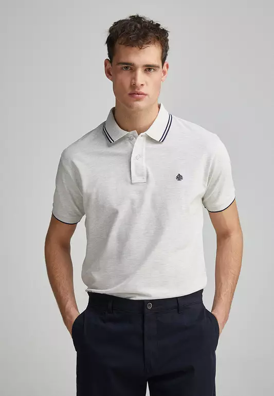 Regular Fit Contrast Details Piqué Polo Shirt